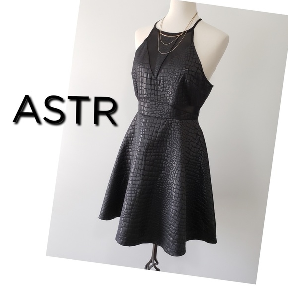 Astr Dresses & Skirts - NWT ASTR faux leather skater fit flare dress